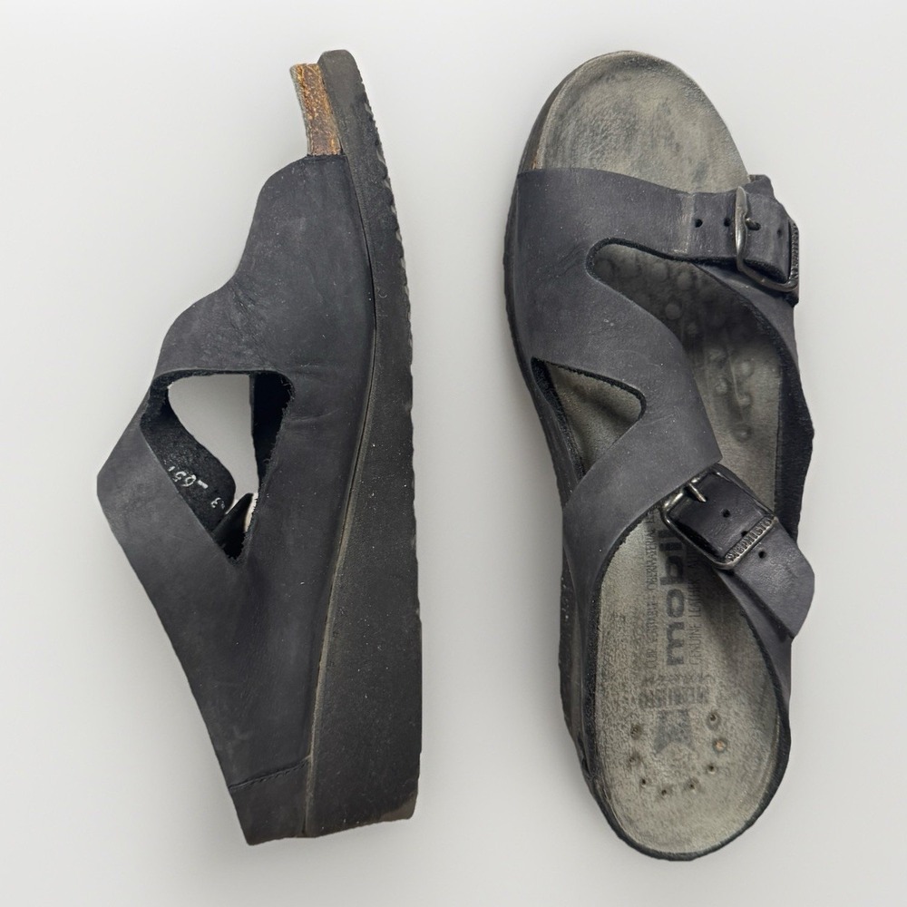 Mephisto Women's Black Adjustable Double-Buckle Sandals - Picture 4 of 8
